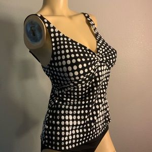 inc international concepts Women’s Swimsuit Tankini Set Tank Built N Bra Size 10